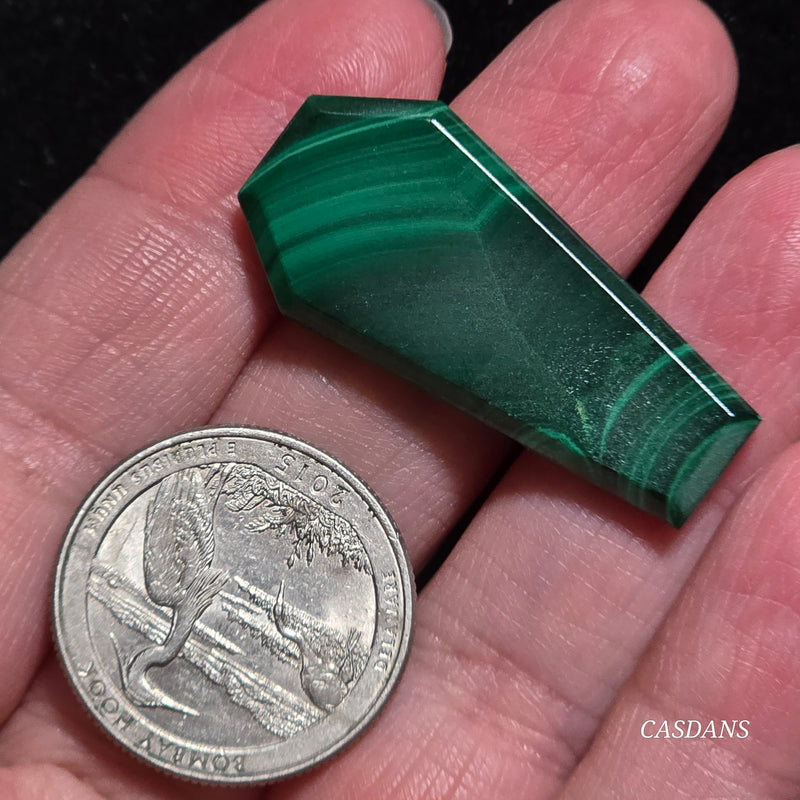 Malachite Coffin Cabochon