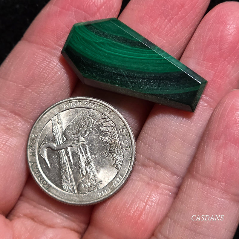 Malachite Coffin Cabochon