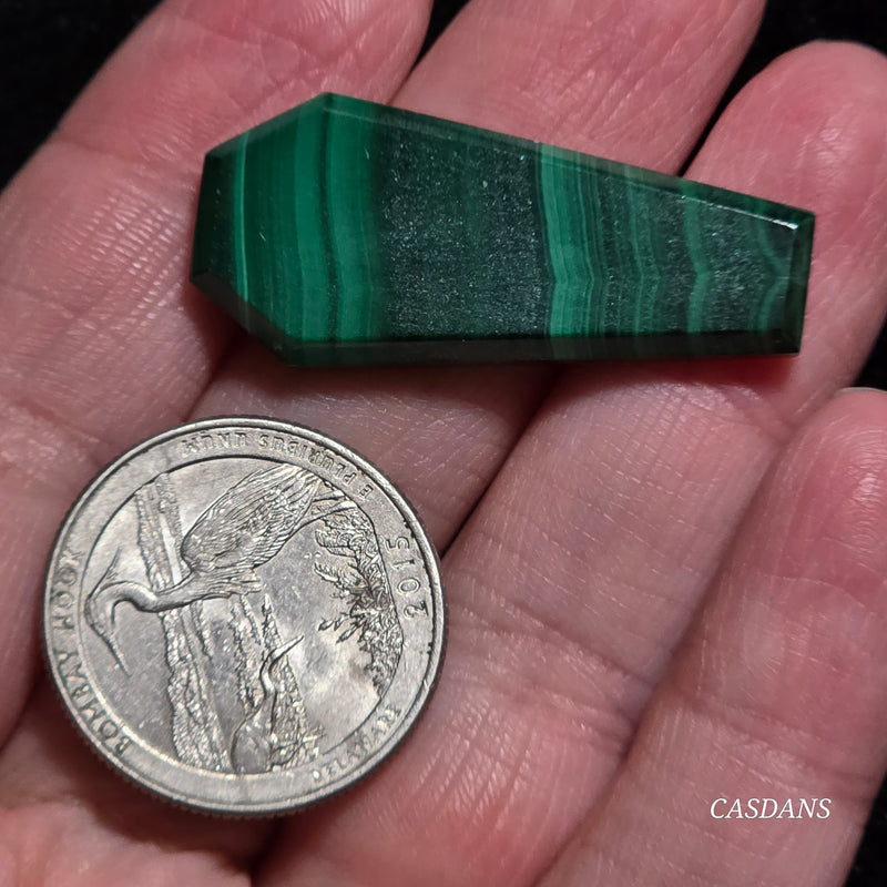Malachite Coffin Cabochon