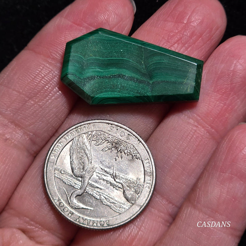 Malachite Coffin Cabochon