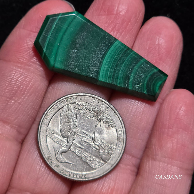 Malachite Coffin Cabochon