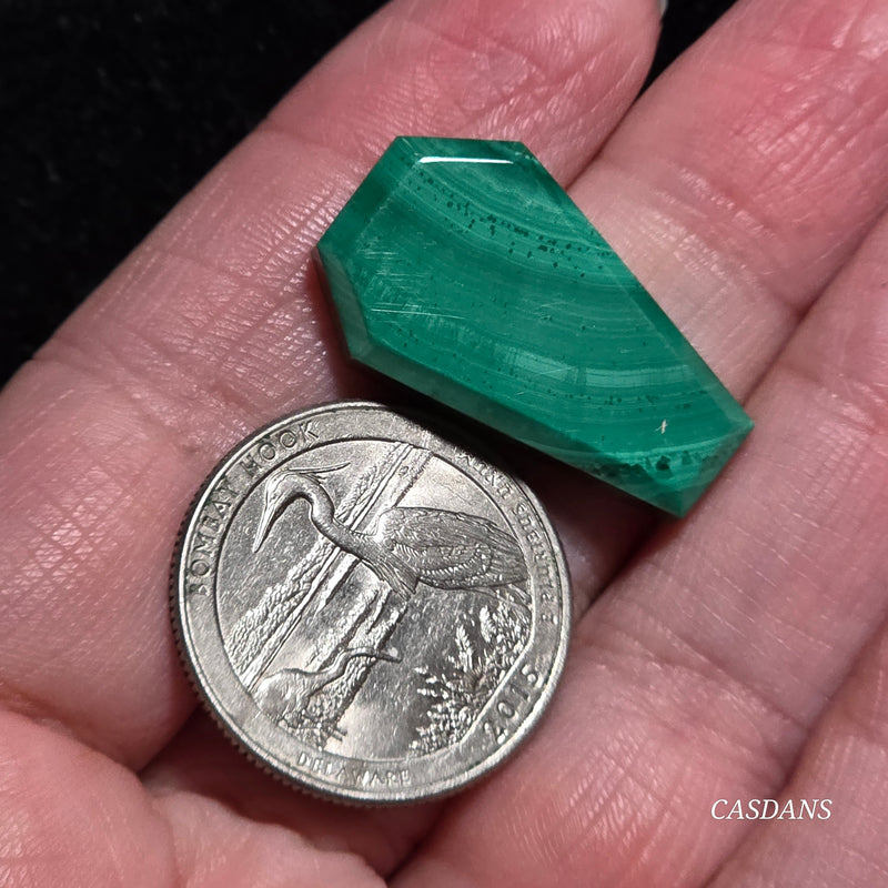 Malachite Coffin Cabochon