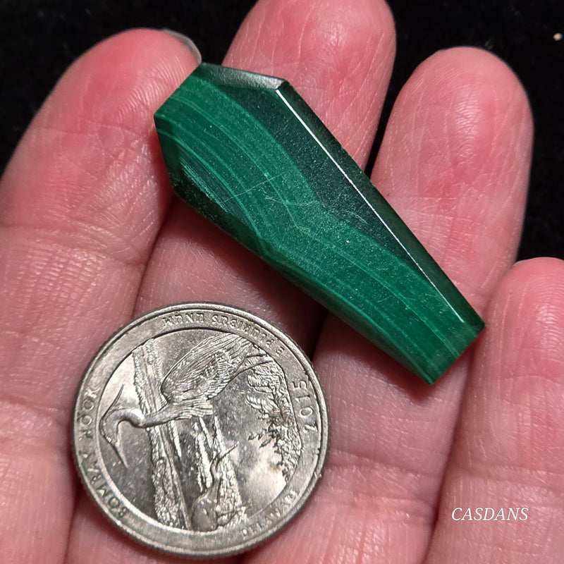 Malachite Coffin Cabochon