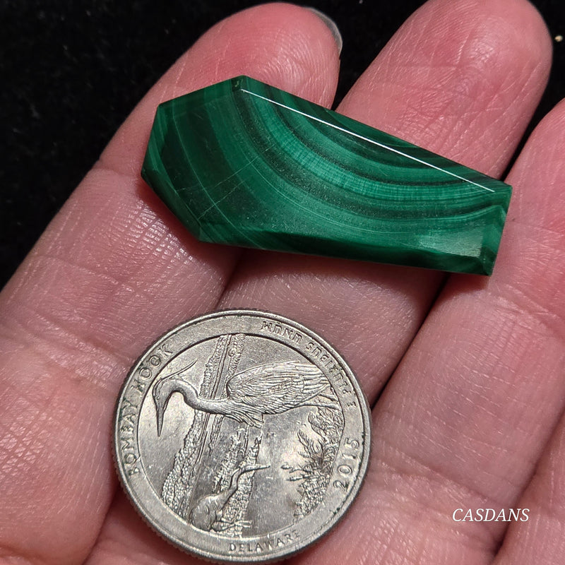 Malachite Coffin Cabochon