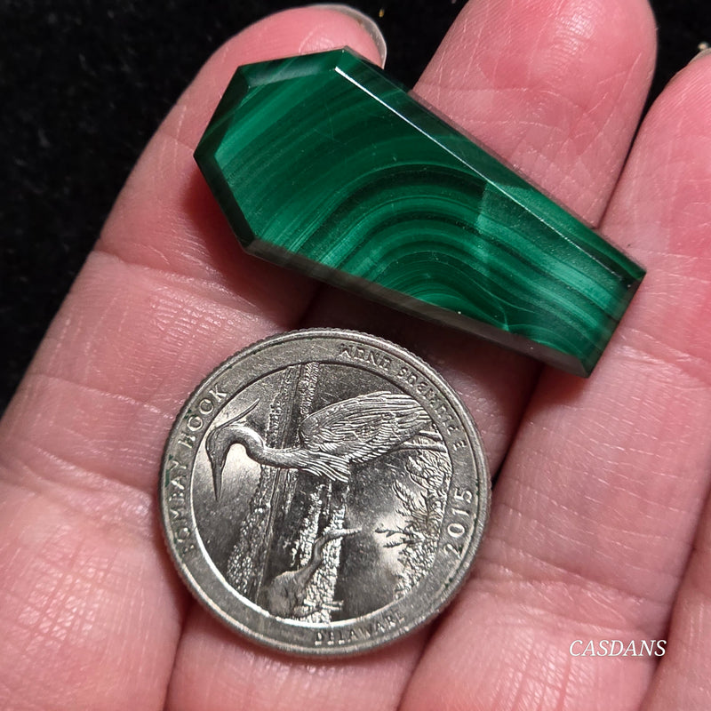 Malachite Coffin Cabochon