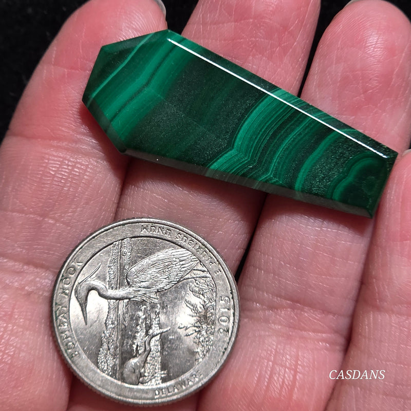 Malachite Coffin Cabochon