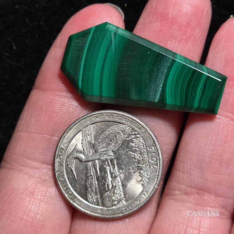 Malachite Coffin Cabochon