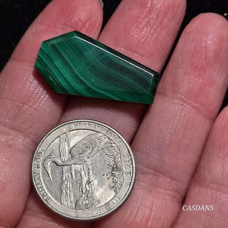Malachite Coffin Cabochon