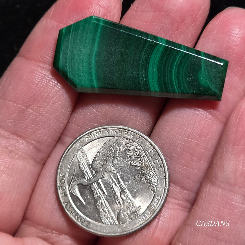 Malachite Coffin Cabochon