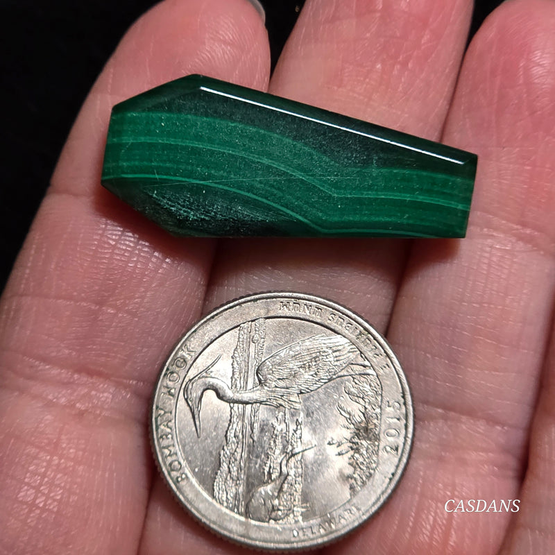 Malachite Coffin Cabochon