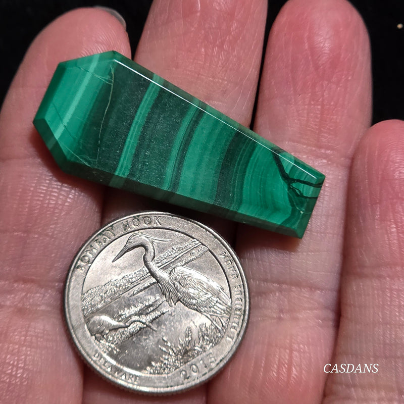 Malachite Coffin Cabochon