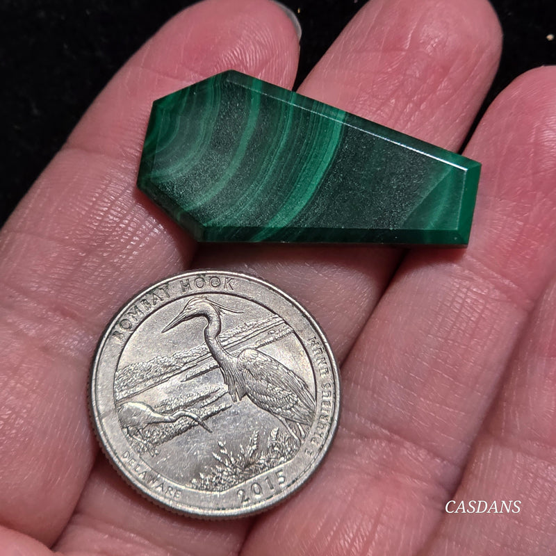 Malachite Coffin Cabochon
