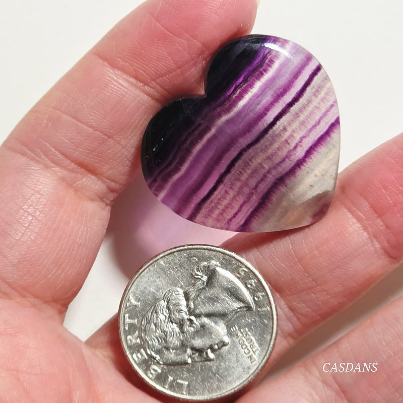 Rainbow Fluorite Heart