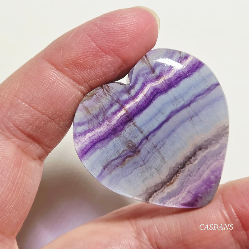 Rainbow Fluorite Heart