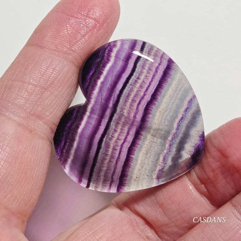 Rainbow Fluorite Heart