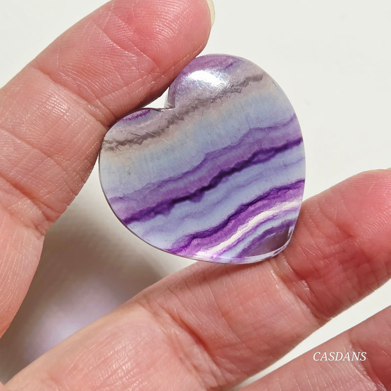 Rainbow Fluorite Heart
