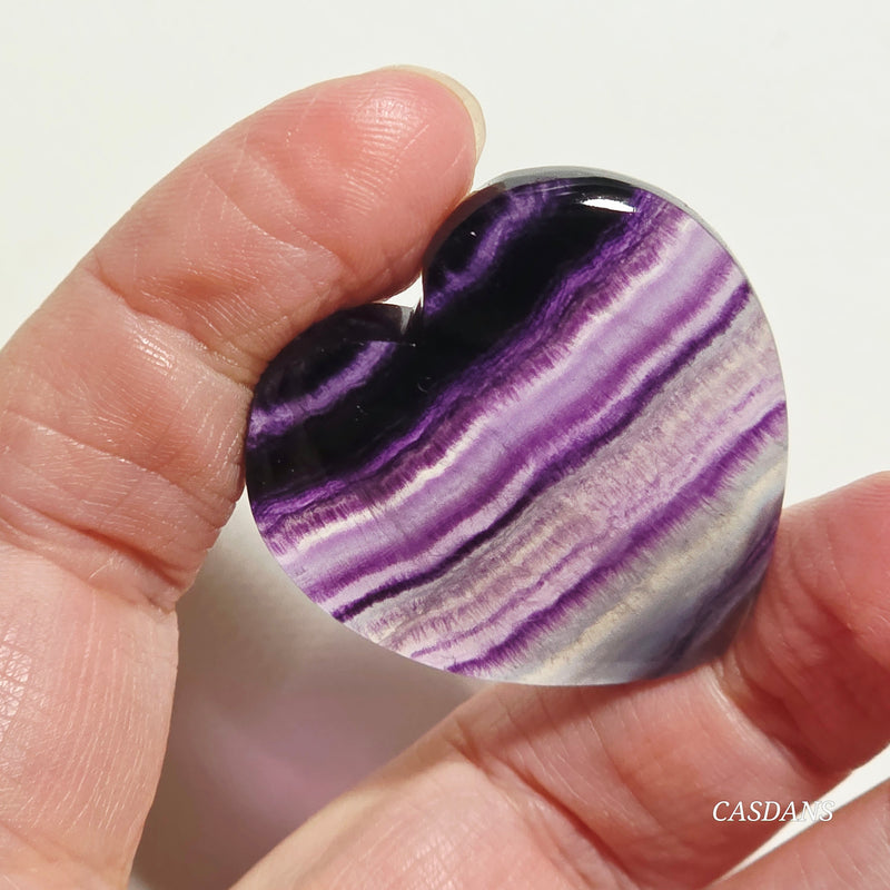 Rainbow Fluorite Heart