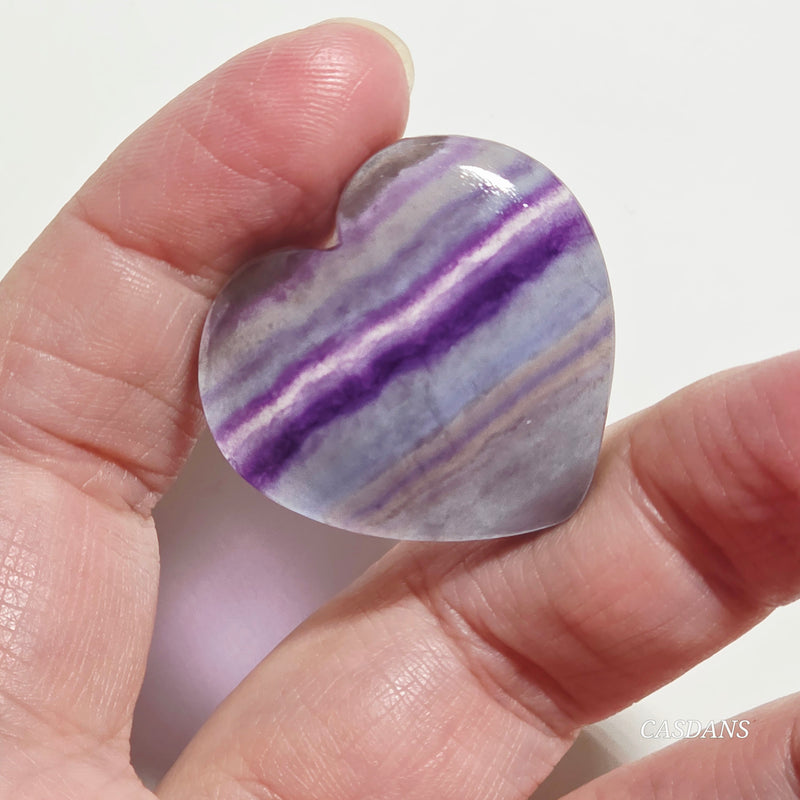Rainbow Fluorite Heart