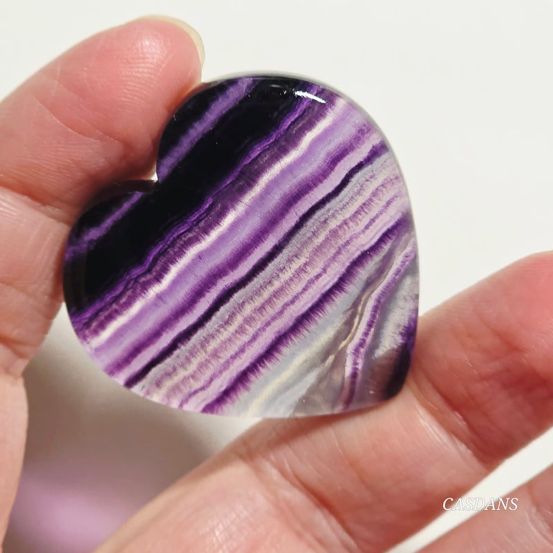 Rainbow Fluorite Heart