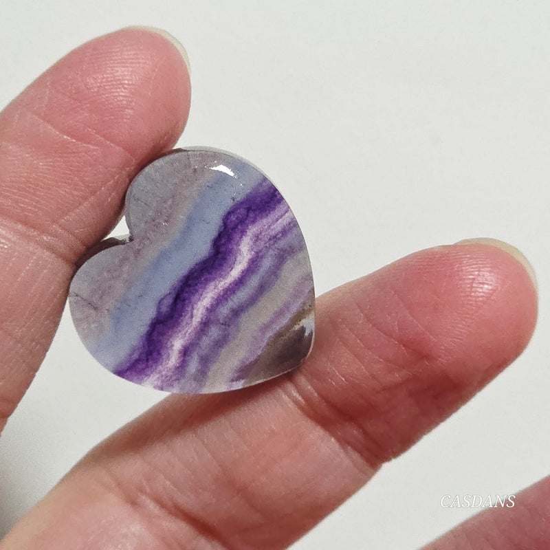 Rainbow Fluorite Heart