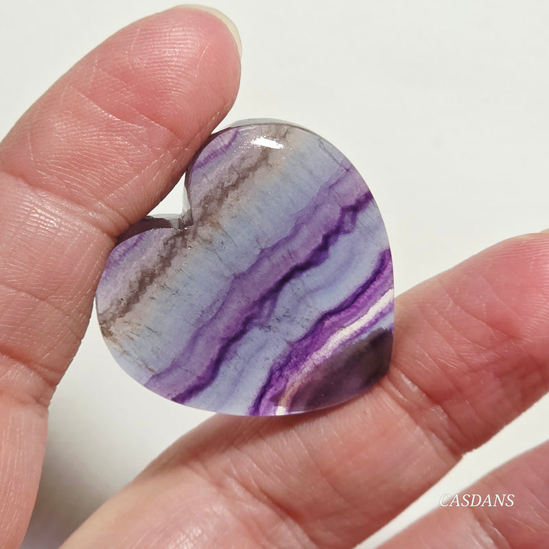 Rainbow Fluorite Heart