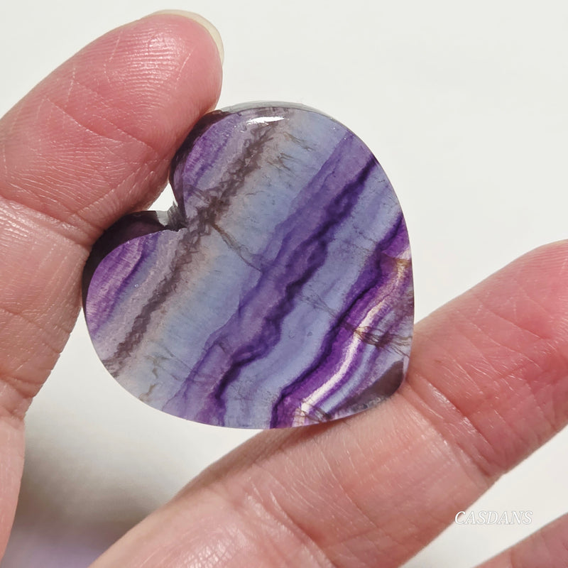 Rainbow Fluorite Heart