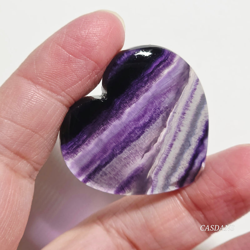 Rainbow Fluorite Heart