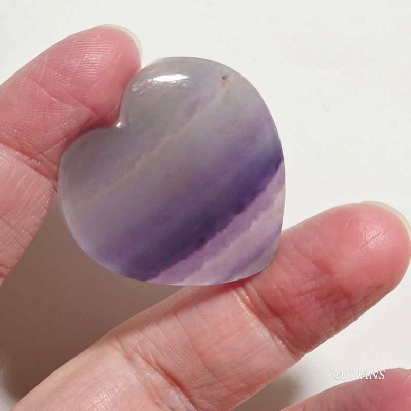 Rainbow Fluorite Heart