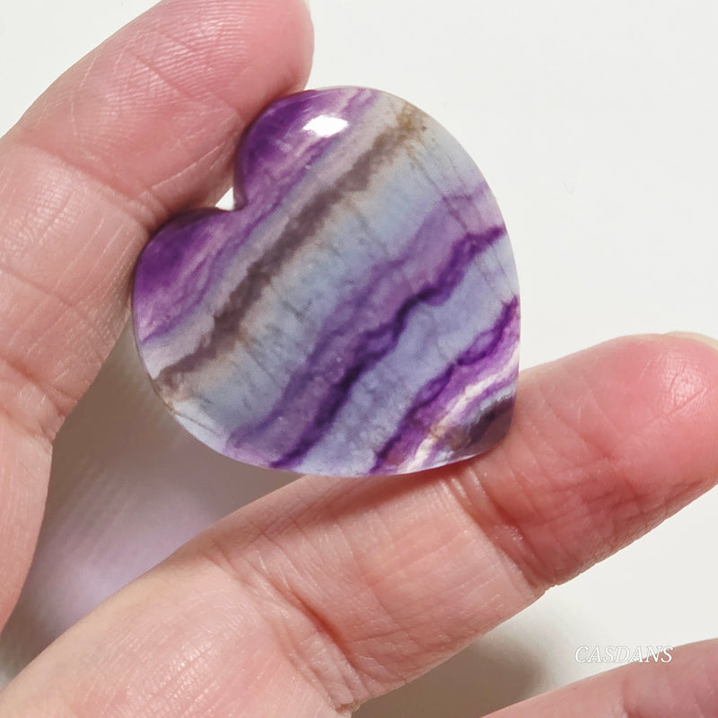 Rainbow Fluorite Heart