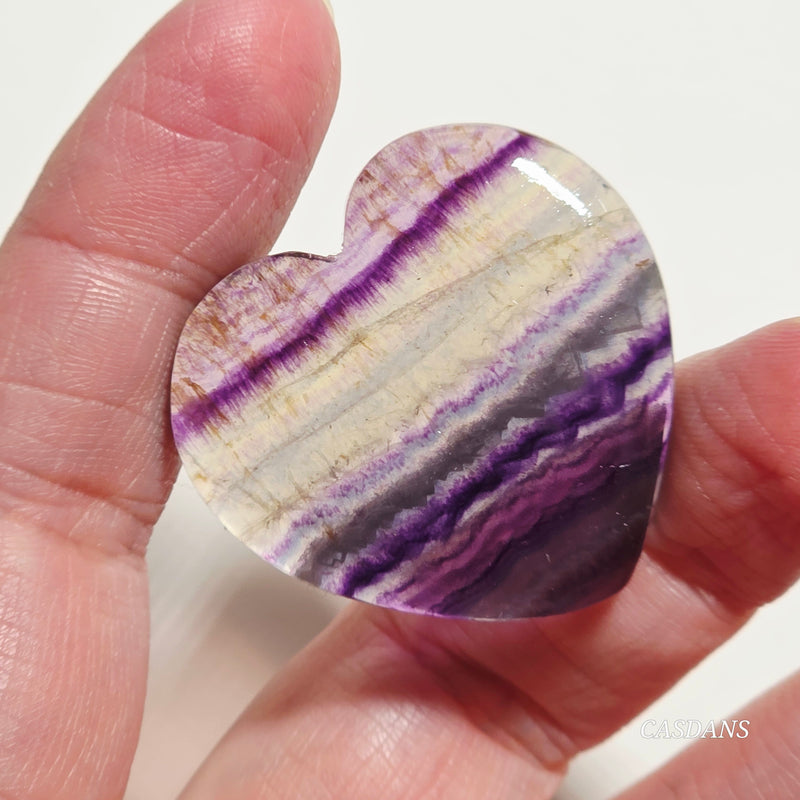 Rainbow Fluorite Heart