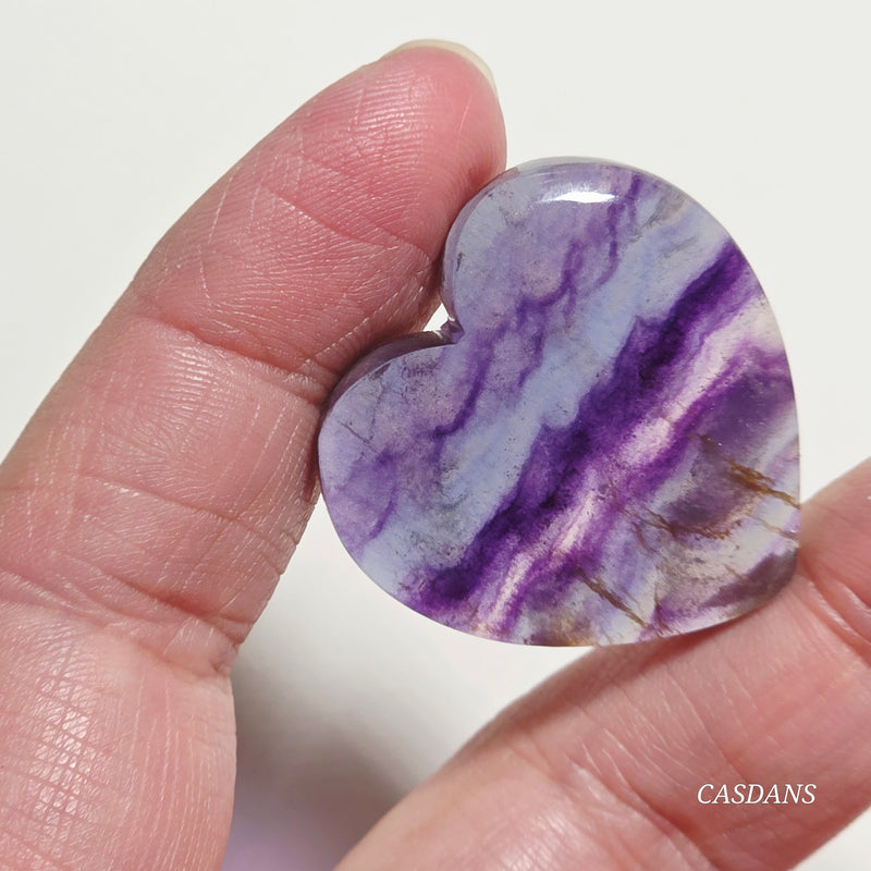Rainbow Fluorite Heart