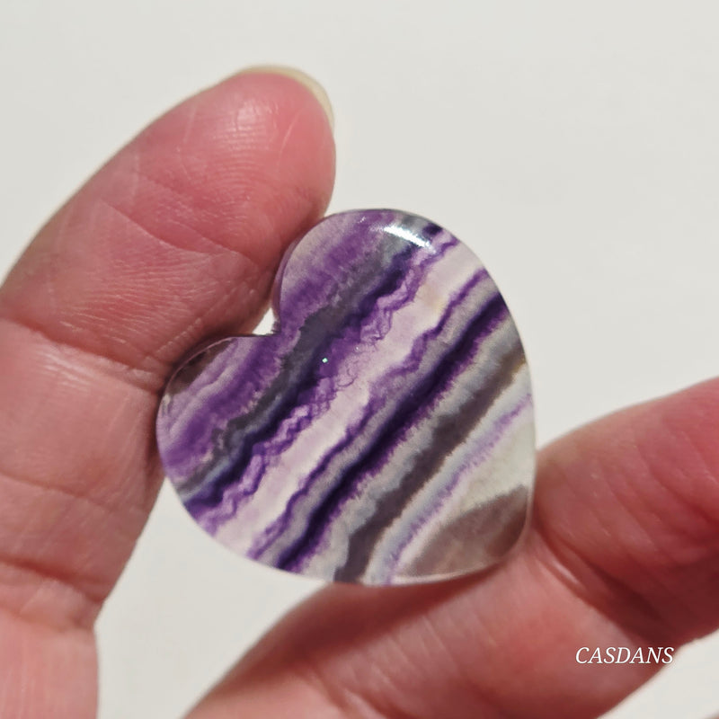 Rainbow Fluorite Heart