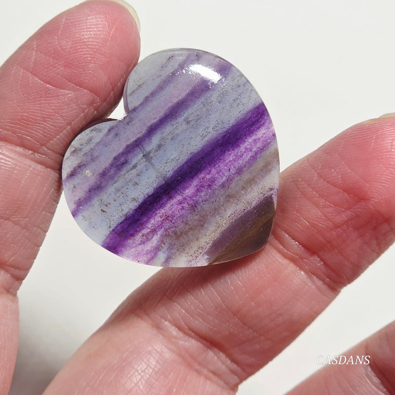 Rainbow Fluorite Heart