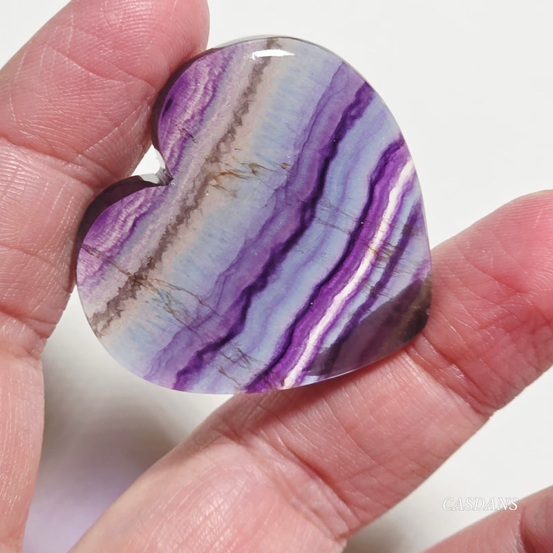 Rainbow Fluorite Heart