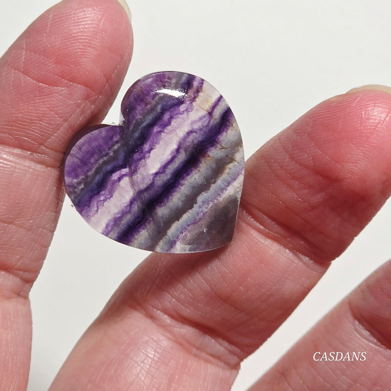 Rainbow Fluorite Heart