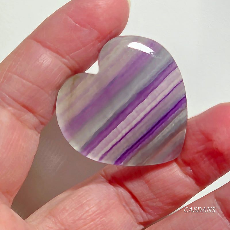 Rainbow Fluorite Heart