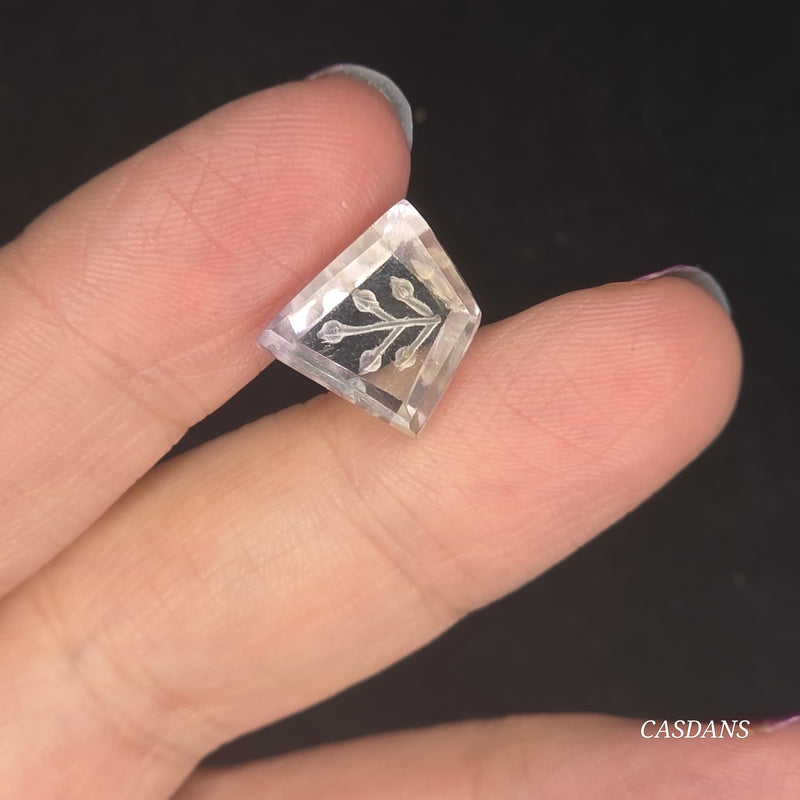 Intaglio Quartz Step Cut Cabochon