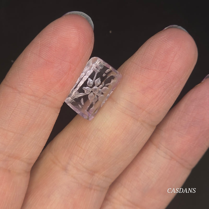 Intaglio Quartz Step Cut Cabochon