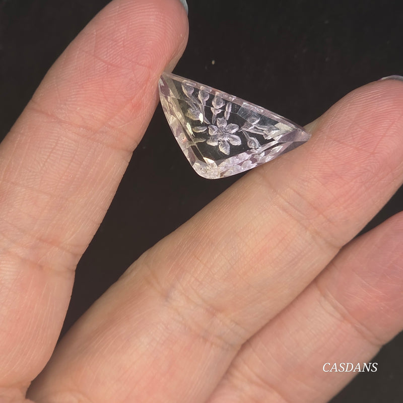 Intaglio Quartz Step Cut Cabochon
