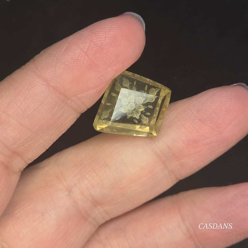 Intaglio Quartz Step Cut Cabochon