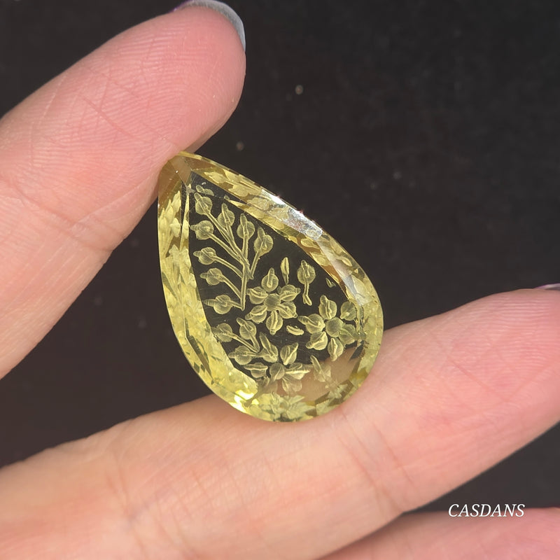 Intaglio Quartz Step Cut Cabochon