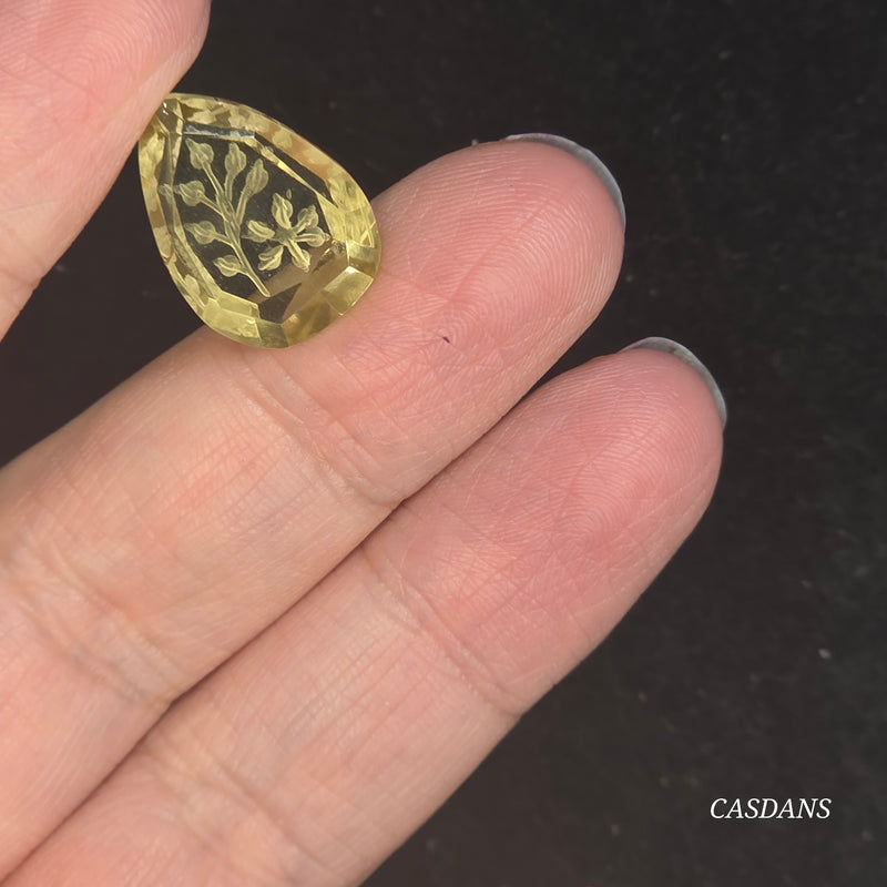 Intaglio Quartz Step Cut Cabochon