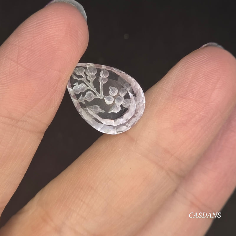 Intaglio Quartz Step Cut Cabochon
