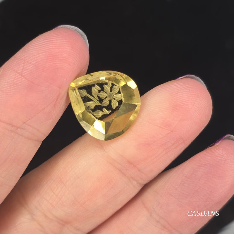 Intaglio Quartz Step Cut Cabochon