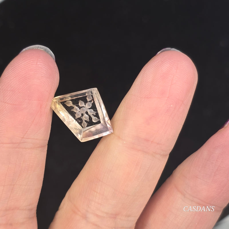 Intaglio Quartz Step Cut Cabochon