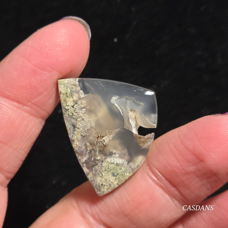 Scenic Moss Agate Cabochon