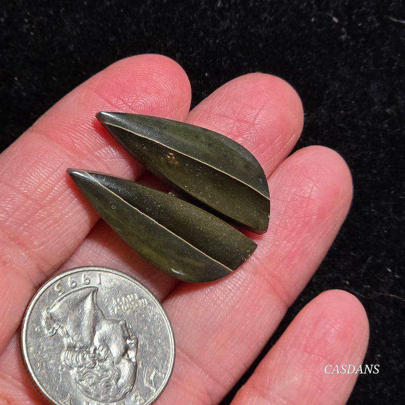Polychrome Jasper Cabochon Pair