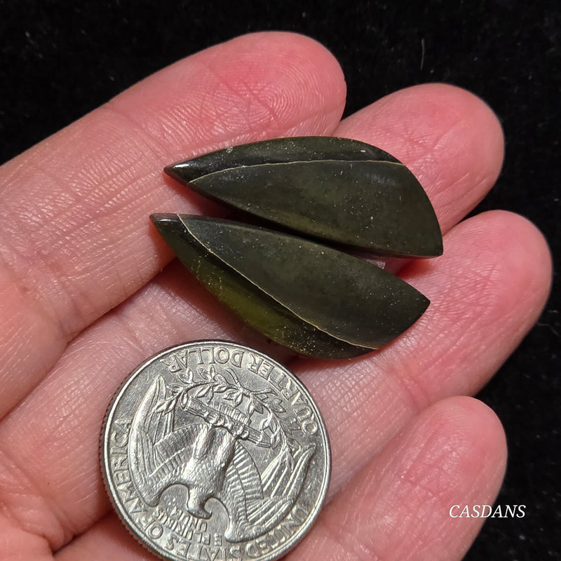 Polychrome Jasper Cabochon Pair
