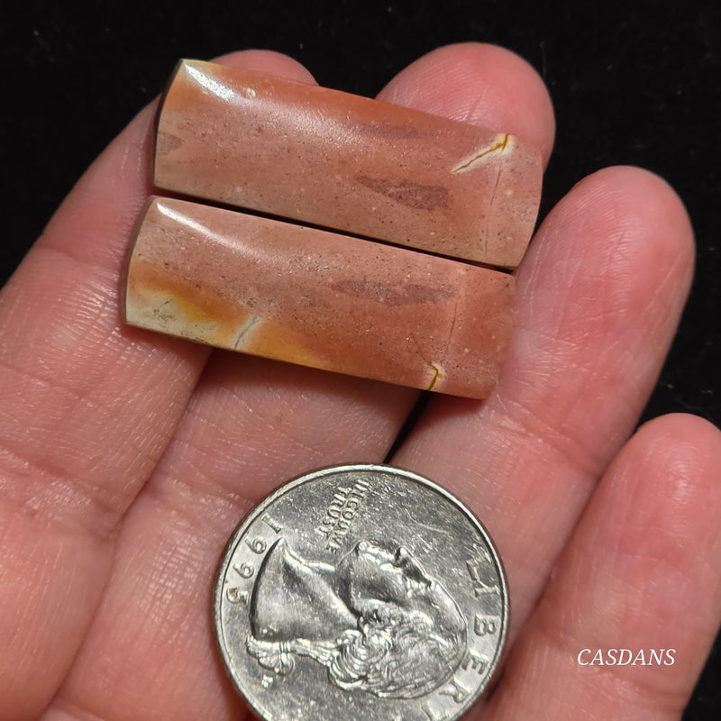 Picasso Jasper Cabochon Pair