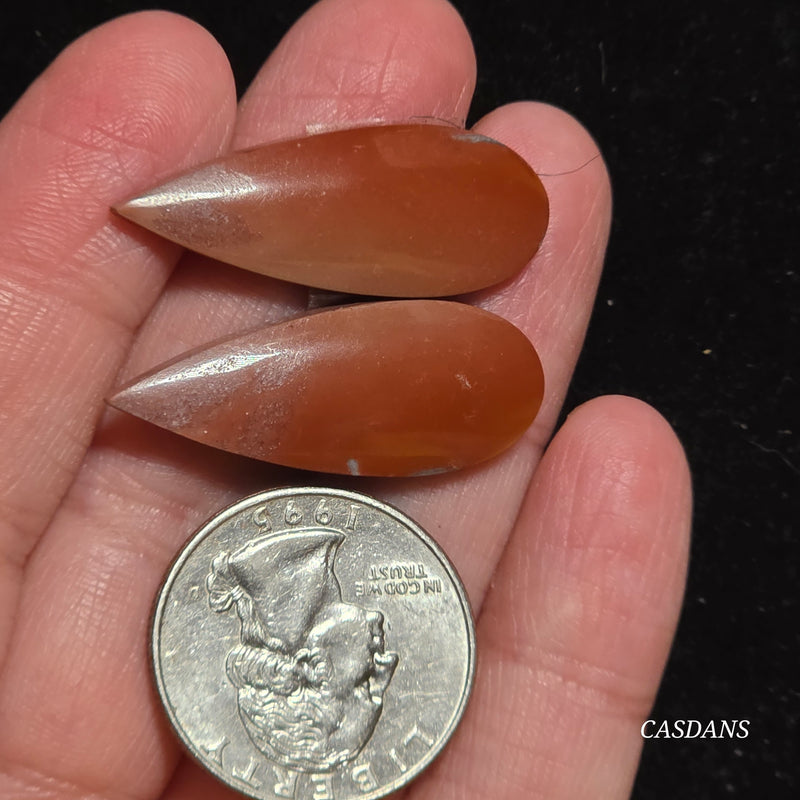 Picasso Jasper Cabochon Pair
